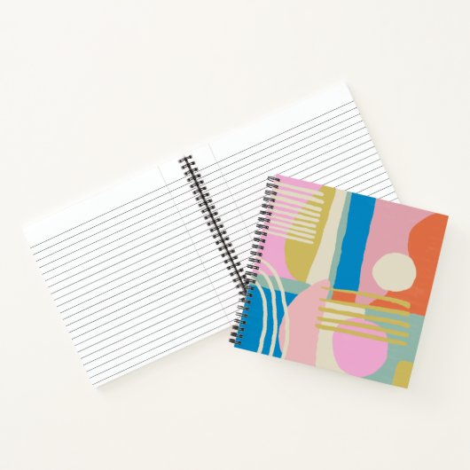 カラフル抽象芸術シェイプモダンユニーククリエイティブ ノートブック (内部)