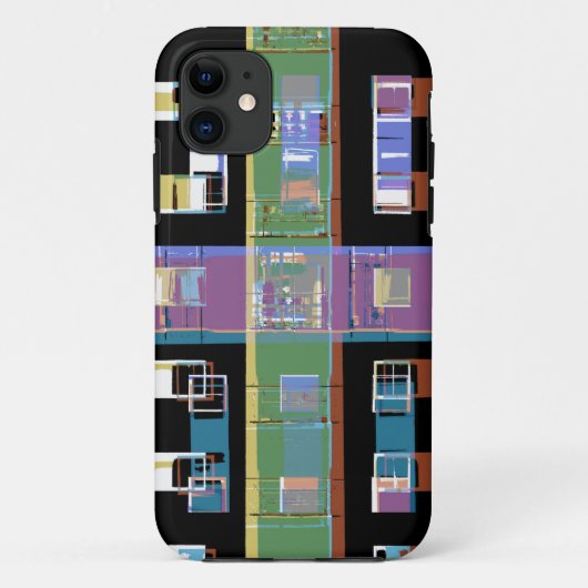 カラフル抽象芸術シティアパートメンツ Case-Mate iPhoneケース (裏面)