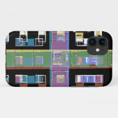 カラフル抽象芸術シティアパートメンツ Case-Mate iPhoneケース (裏面(横))
