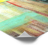 カラフル抽象芸術シティスケープオリジナルア絵画ート ポスター (角)