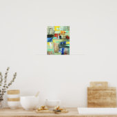 カラフル抽象芸術シティスケープオリジナルア絵画ート ポスター (キッチン)