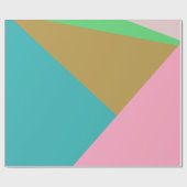 カラフル抽象芸術ジオメトリの色ブロック三角形 ラッピングペーパー (フラット)