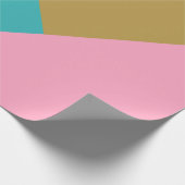 カラフル抽象芸術ジオメトリの色ブロック三角形 ラッピングペーパー (角)