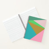 カラフル抽象芸術ジオメトリカラーブロック三角形 ノートブック (内部)