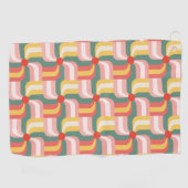 カラフル抽象芸術ジオメトリックピンホイール ゴルフタオル (横)