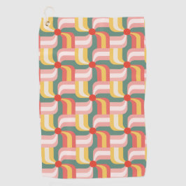 カラフル抽象芸術ジオメトリックピンホイール ゴルフタオル