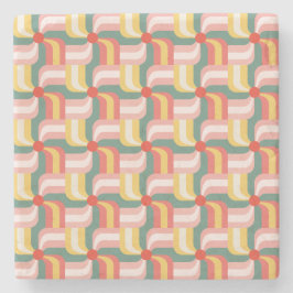 カラフル抽象芸術ジオメトリックピンホイール ストーンコースター