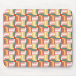 カラフル抽象芸術ジオメトリックピンホイール マウスパッド