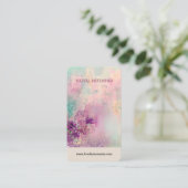 カラフル抽象芸術ジュエリー表示カード 名刺 (スタンド正面)
