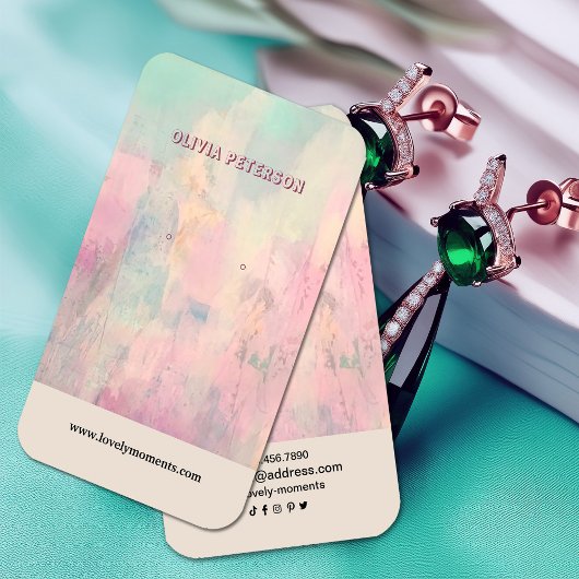 カラフル抽象芸術ジュエリー表示カード 名刺
