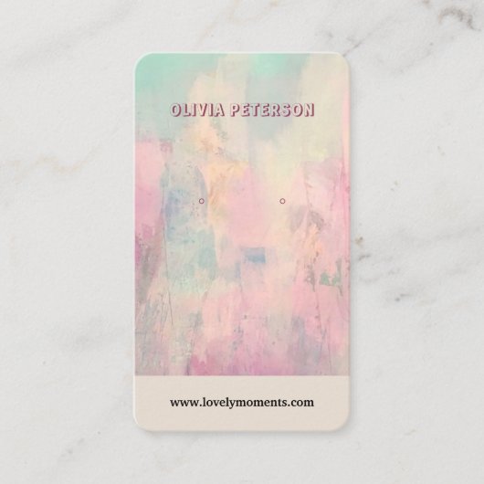 カラフル抽象芸術ジュエリー表示カード 名刺 (正面)