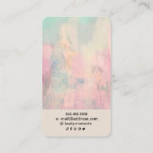 カラフル抽象芸術ジュエリー表示カード 名刺 (裏面)