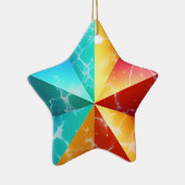カラフル抽象芸術スターモダンアート セラミックオーナメント (右)