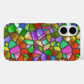 カラフル抽象芸術ステンドグラス窓 Case-Mate iPhoneケース (裏面 (横))