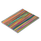 カラフル抽象芸術ストライプデザイン大人の布顔 ノートブック (左側)