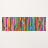 カラフル抽象芸術ストライプデザイン大人の布顔 ヨガマット (裏面(横))