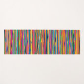 カラフル抽象芸術ストライプデザイン大人の布顔 ヨガマット (正面(横))