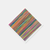 カラフル抽象芸術ストライプデザイン スタンダードカクテルナプキン (角)