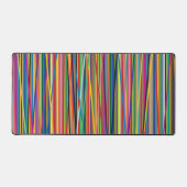 カラフル抽象芸術ストライプデザイン デスクマット (正面)