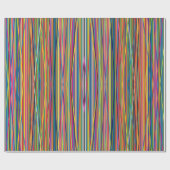 カラフル抽象芸術ストライプデザイン ラッピングペーパー (フラット)