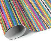 カラフル抽象芸術ストライプデザイン ラッピングペーパー (ロールコーナー)