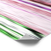 カラフル抽象芸術ストライプ#123 ポスター (角)