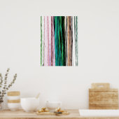 カラフル抽象芸術ストライプ#123 ポスター (キッチン)