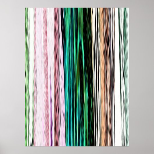 カラフル抽象芸術ストライプ#123 ポスター (正面)