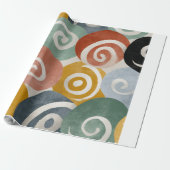 カラフル抽象芸術スパイラル紙 | モダンA ラッピングペーパー (アンロールド)