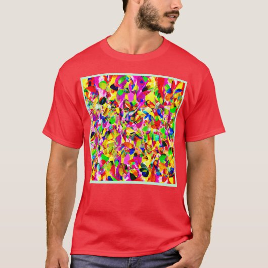 カラフル抽象芸術スペクトルパターン Tシャツ (正面)