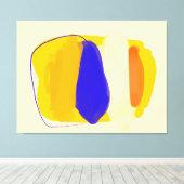 カラフル抽象芸術スポットストレッチキャンバス印刷 キャンバスプリント (インサイチュ (ウッドフロア))