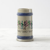 カラフル抽象芸術ダンスデザイン ビールジョッキ (中央)
