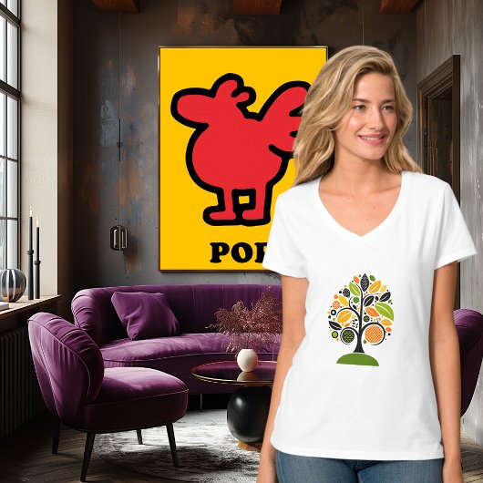 カラフル抽象芸術ツリーアートデザイン Tシャツ