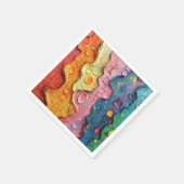 カラフル抽象芸術テクスチャ スタンダードカクテルナプキン (角)