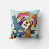 カラフル抽象芸術テリア犬ポートレート クッション (裏面)