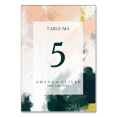 カラフル抽象芸術テーブル番号 テーブルナンバー (正面)