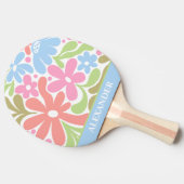 カラフル抽象芸術デイジーパーソナライズされた花 卓球ラケット (横)