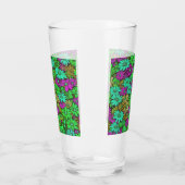 カラフル抽象芸術デイジー#27 タンブラーグラス (左)