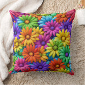 カラフル抽象芸術デイジー#34 - クッション (ブランケット)