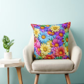 カラフル抽象芸術デイジー#37 - クッション (椅子)