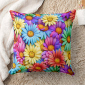 カラフル抽象芸術デイジー#37 - クッション (ブランケット)
