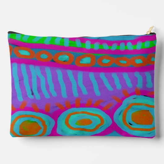 カラフル抽象芸術デジタルアートプリントカットソーバッグ アクセサリーポーチ (裏面)