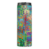 カラフル抽象芸術デジタルアート（正方形） タンブラー (裏面)