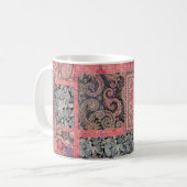 カラフル抽象芸術デジタルデザイン背景許可 コーヒーマグカップ (正面左)