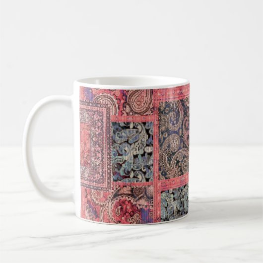 カラフル抽象芸術デジタルデザイン背景許可 コーヒーマグカップ (左)