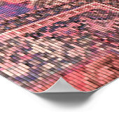 カラフル抽象芸術デジタルデザイン背景許可 ポスター (角)