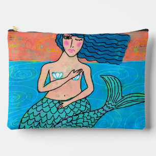 カラフル抽象芸術デジタ絵を描ル アクセサリーポーチ