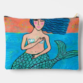 カラフル抽象芸術デジタ絵を描ル アクセサリーポーチ (裏面)