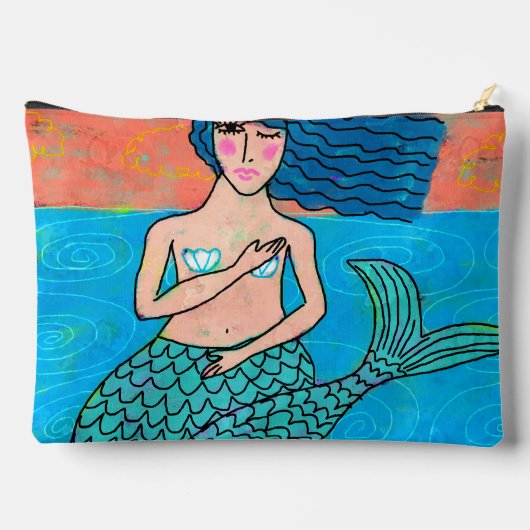 カラフル抽象芸術デジタ絵を描ル アクセサリーポーチ (裏面)