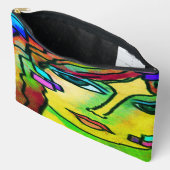 カラフル抽象芸術デジ絵画タル アクセサリーポーチ (見開き)